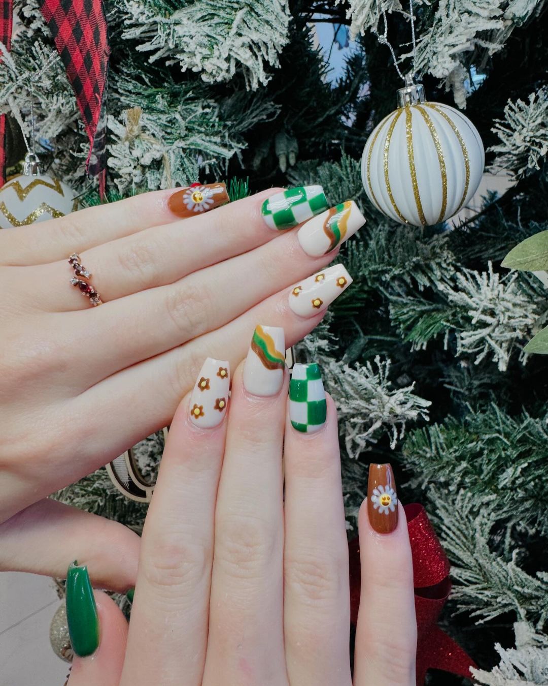 French tip manicure with elegant nail design - Professional nail work Canton GA